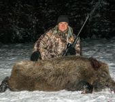 Охота на кабана январь 2015 г.(Челябинская область)